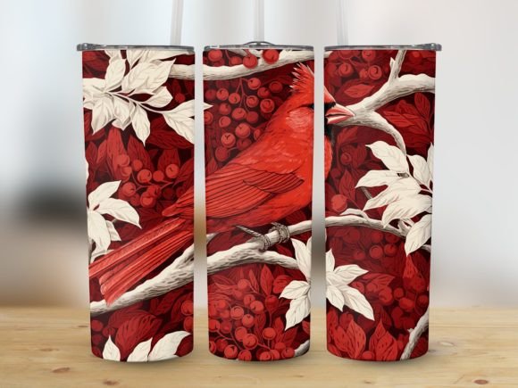 20oz Christmas Tumbler Wrap Red Bird Review