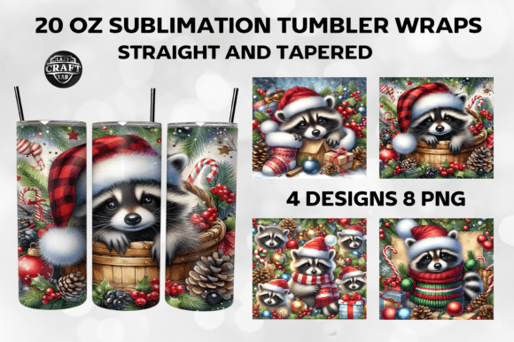 Baby Raccoon Among Christmas Tumbler PNG Review
