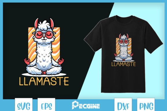 Funny Llama Yoga Pun Llamaste SVG Review