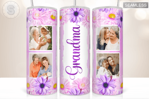 Grandma Flower Tumbler Wrap Design Review