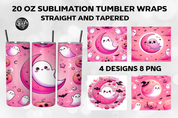 Halloween Moon Cute Ghost Tumbler Wrap Review