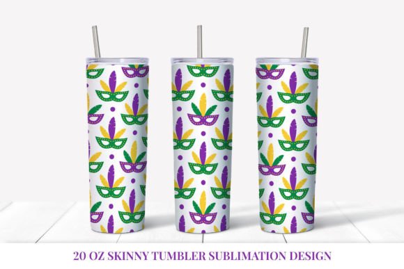 Mardi Gras Tumbler Wrap Sublimation