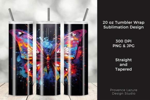 Neon Butterfly Tumbler Wrap Review