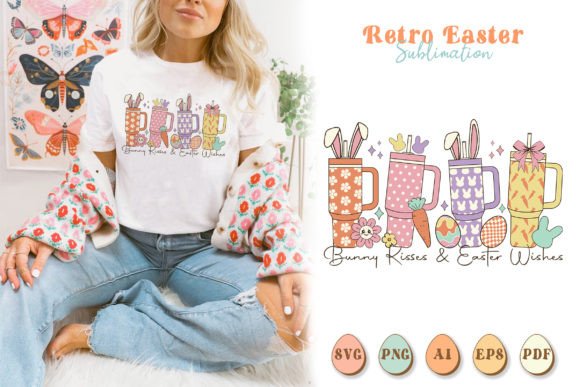 Retro Easter Sublimation PNG