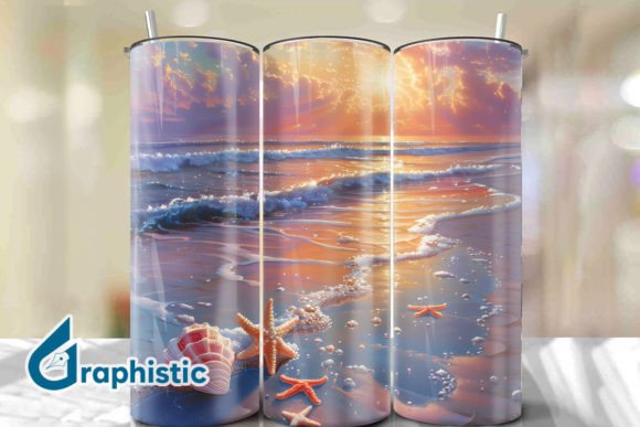 Seashells Sunset Tumbler Wrap 40 Review