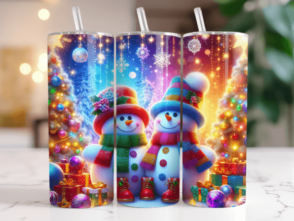 Snowman Tumbler Wrap Design
