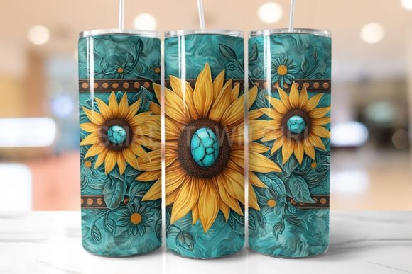 Tooled Leather Sunflower Tumbler Design Review