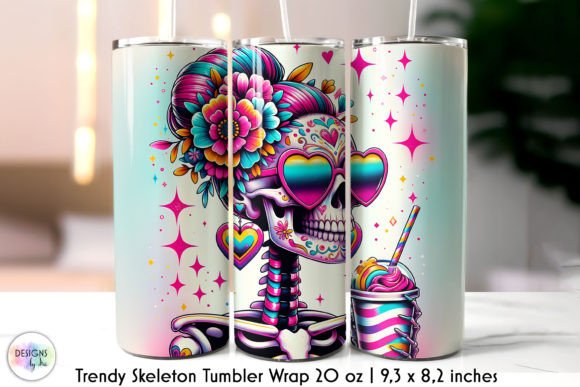 Trendy Skeleton Tumbler Wrap Design Review
